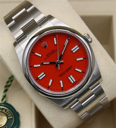 rolex oyster perpetual 41 red dial